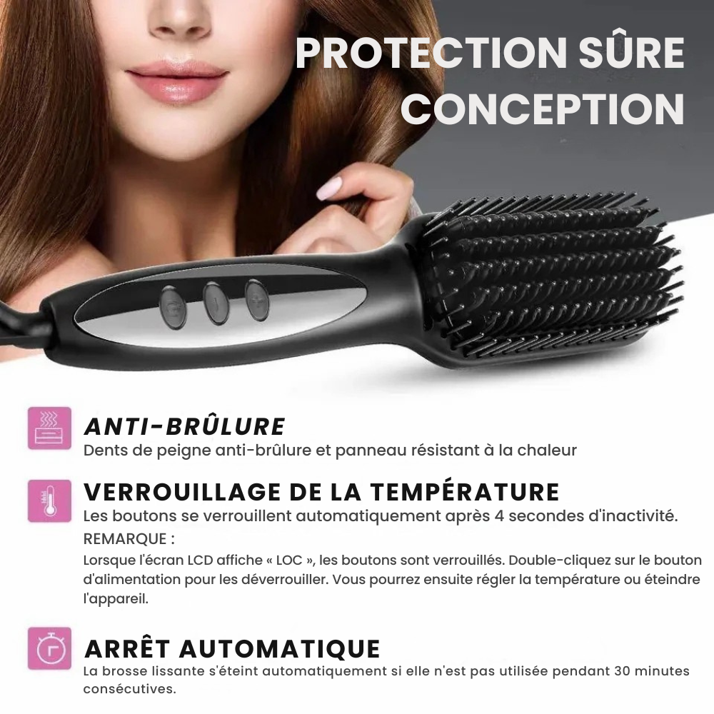 Brosse lissante électrique professionnelle